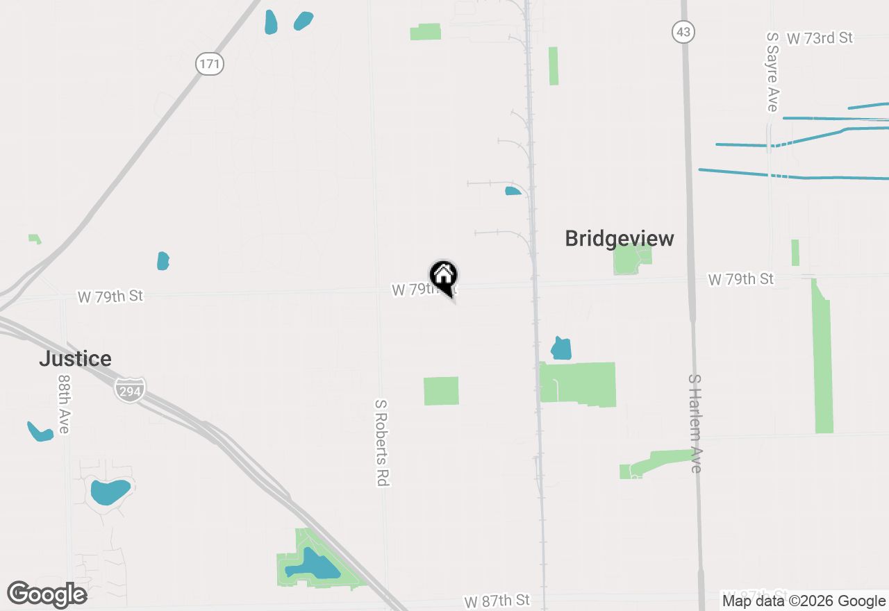 Map of 7816 W 79 Place #2, Bridgeview, IL 60455