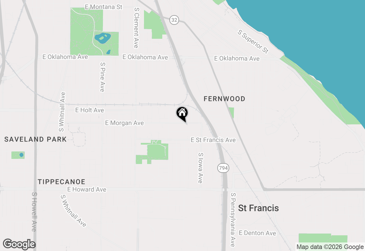 Map of 1727 E Morgan Ave #LOWER, Milwaukee, WI 53207