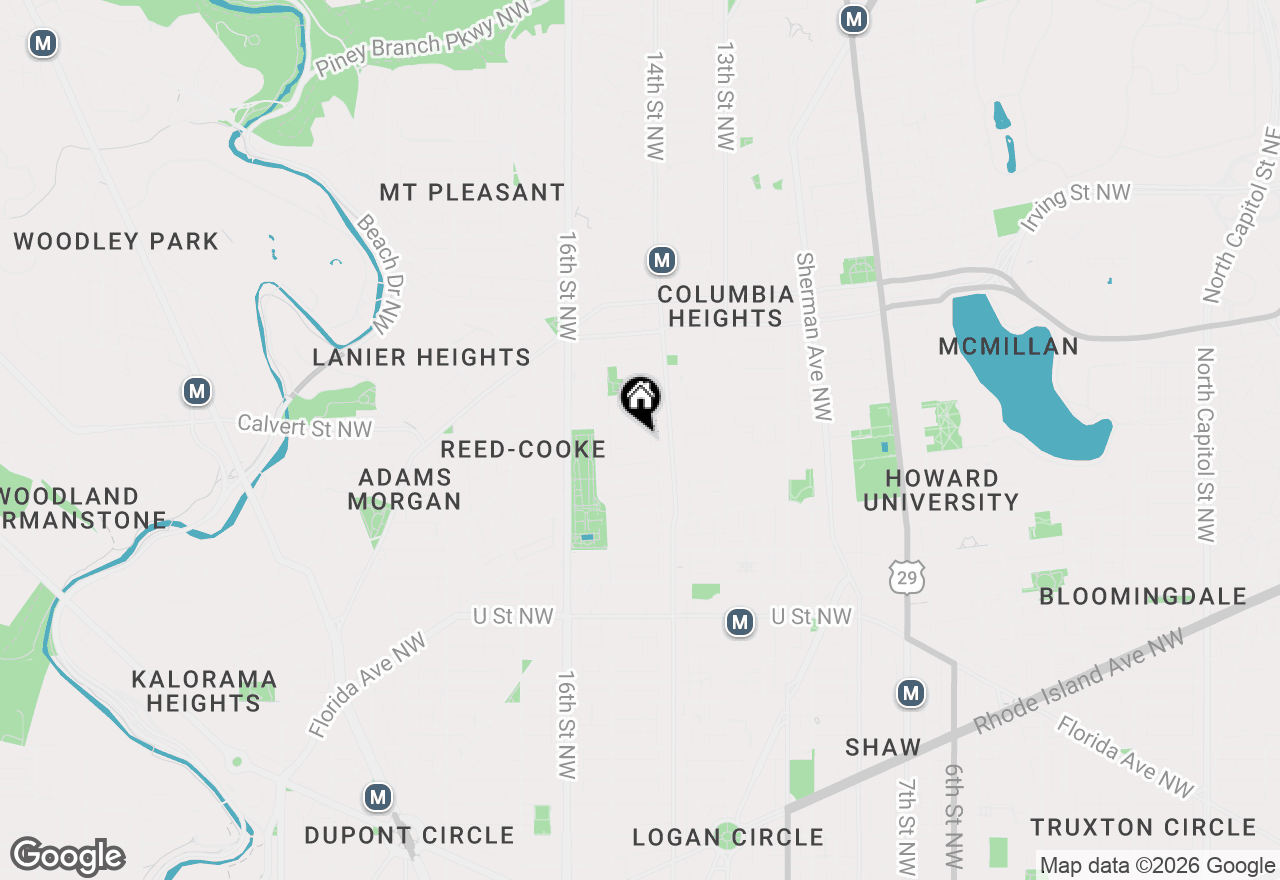 Map of 1433 Clifton Street Nw #2, Washington, DC 20009