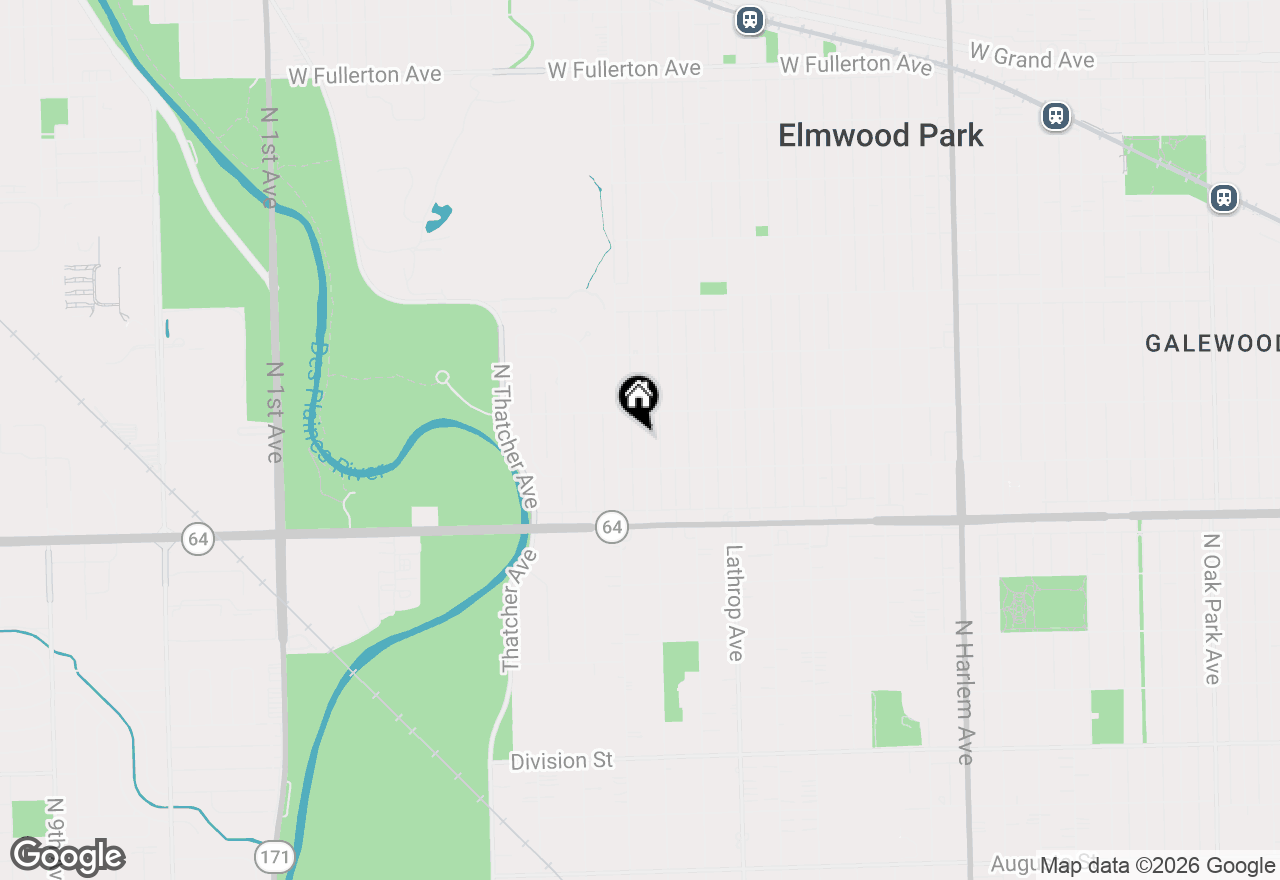 Map of 1724 N 77th Court, Elmwood Park, IL 60707