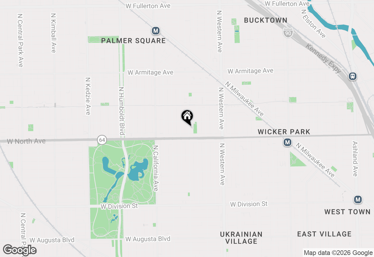 Map of 1634 N Rockwell Street, Chicago, IL 60647