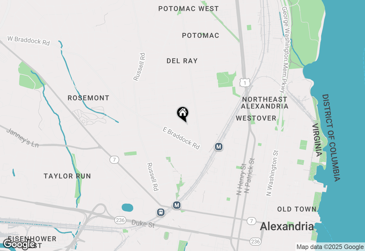 Map of 206 Adams Avenue #1/2, Alexandria, VA 22301