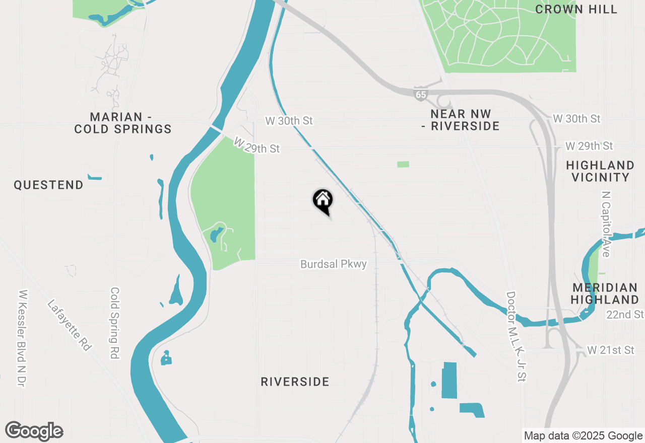 Map of 1309 W 26th Street, Indianapolis, IN 46208