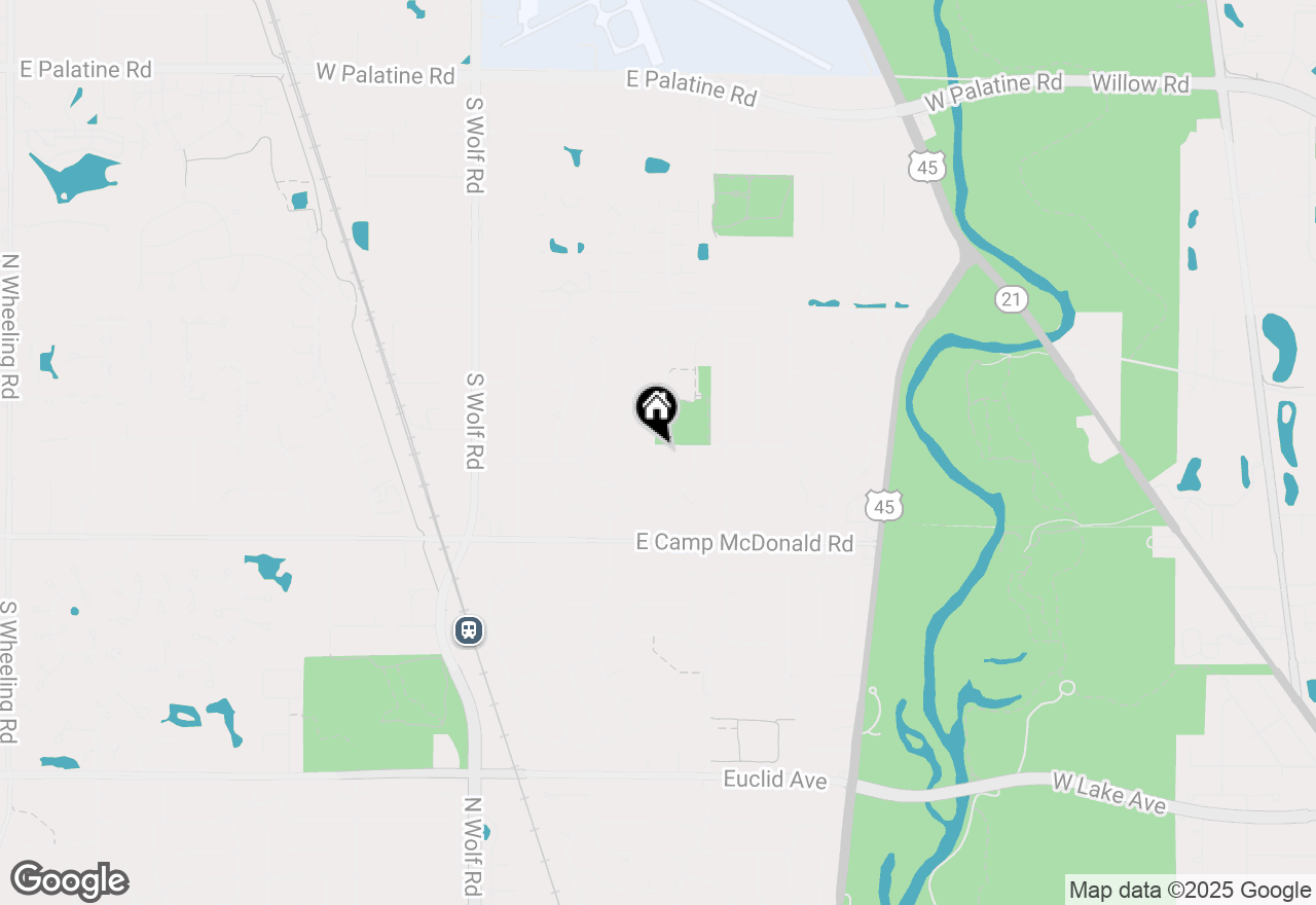 Map of 1811 E Maya Lane, Mount Prospect, IL 60056