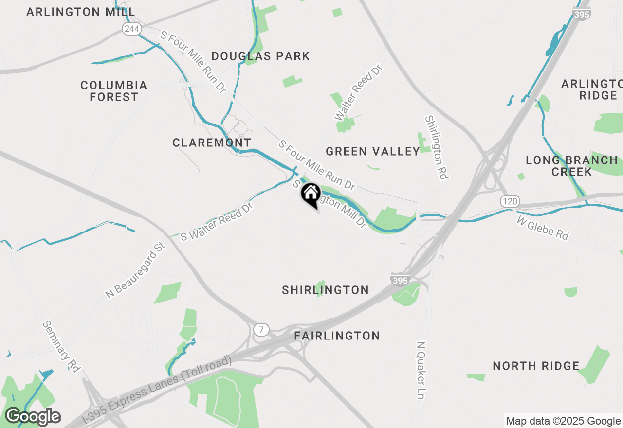 Map of 2588 S Arlington Mill Drive, Arlington, VA 22206