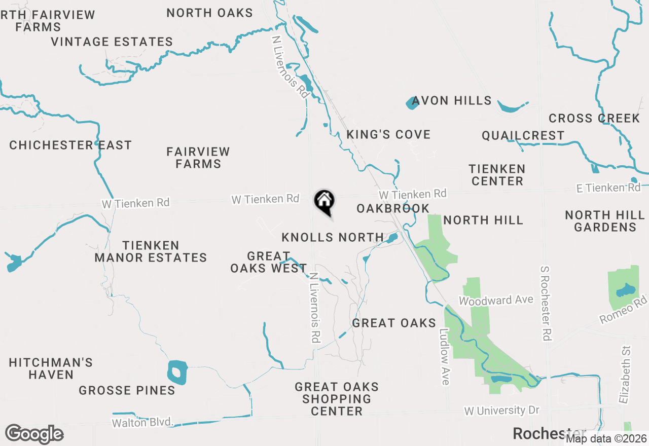 Map of 875 Greenview Court #57, Rochester Hills, MI 48307