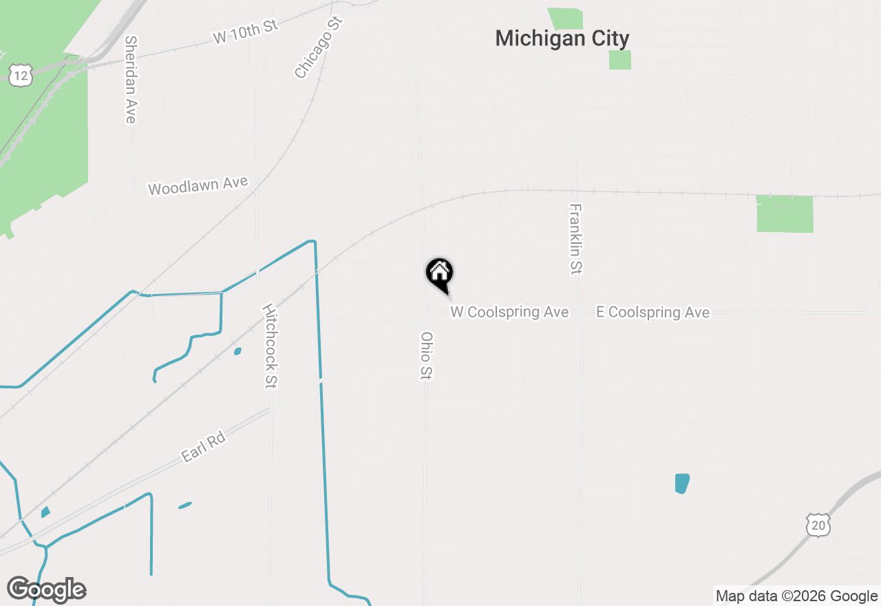 Map of 1001 Earl Road, Michigan City, IN 46360