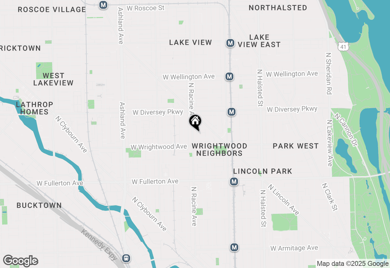 Map of 2641 N Racine Avenue, Chicago, IL 60614