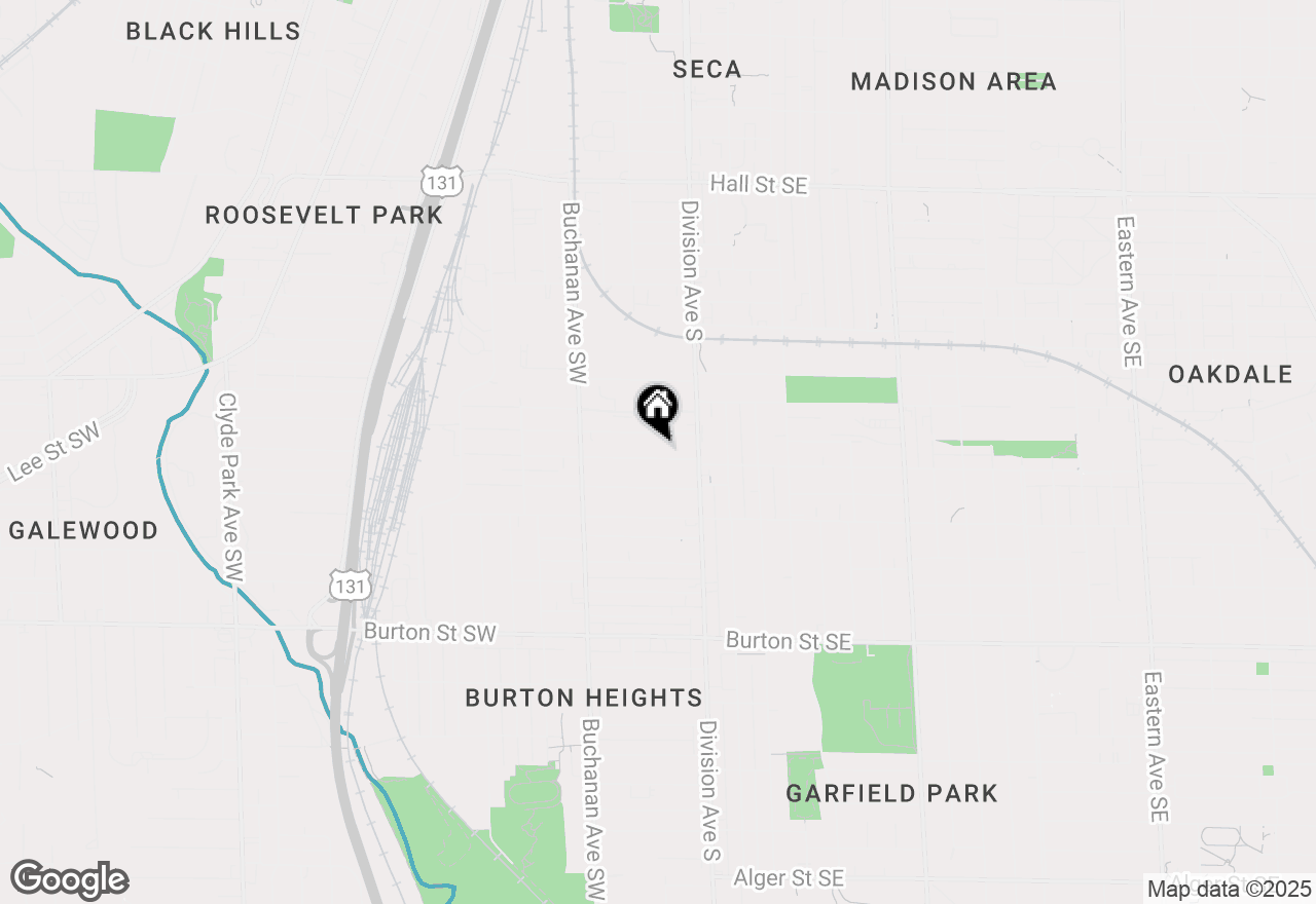 Map of 43 Dickinson Street Sw, Grand Rapids, MI 49507