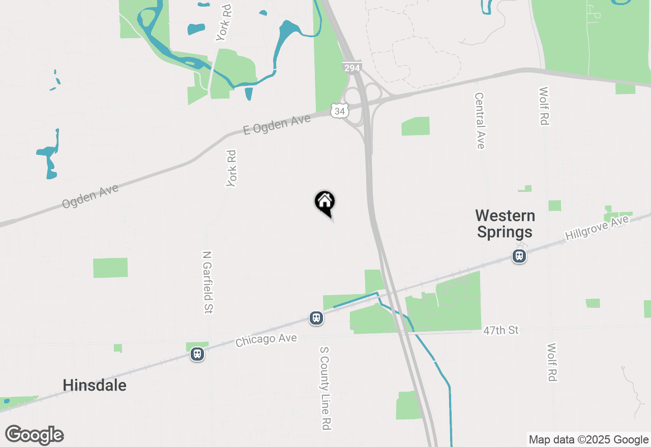 Map of 437 N County Line Road, Hinsdale, IL 60521