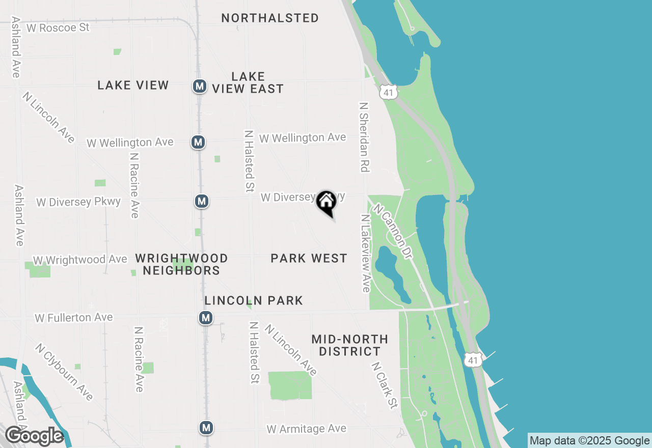 Map of 2728 N Hampden Court #201, Chicago, IL 60614