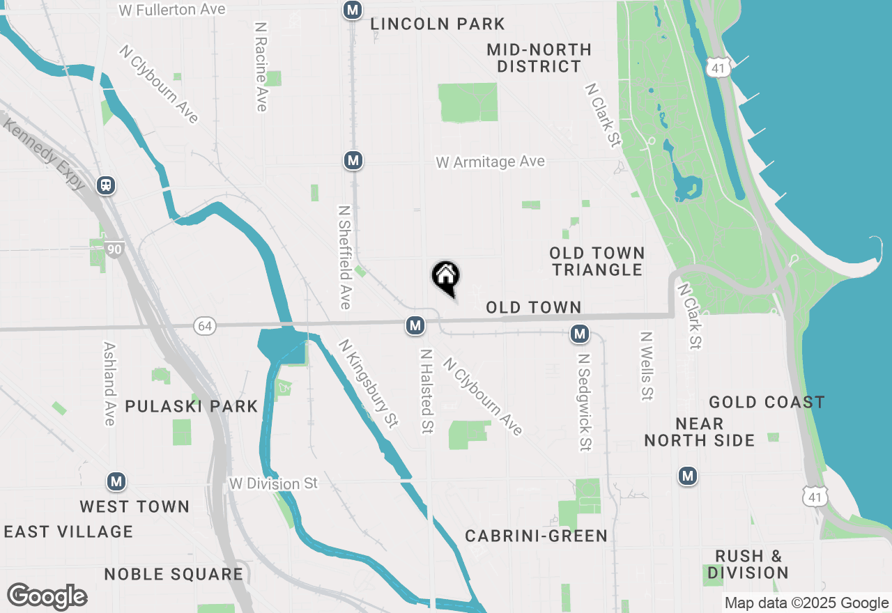 Map of 1625 N Burling Street #204, Chicago, IL 60614