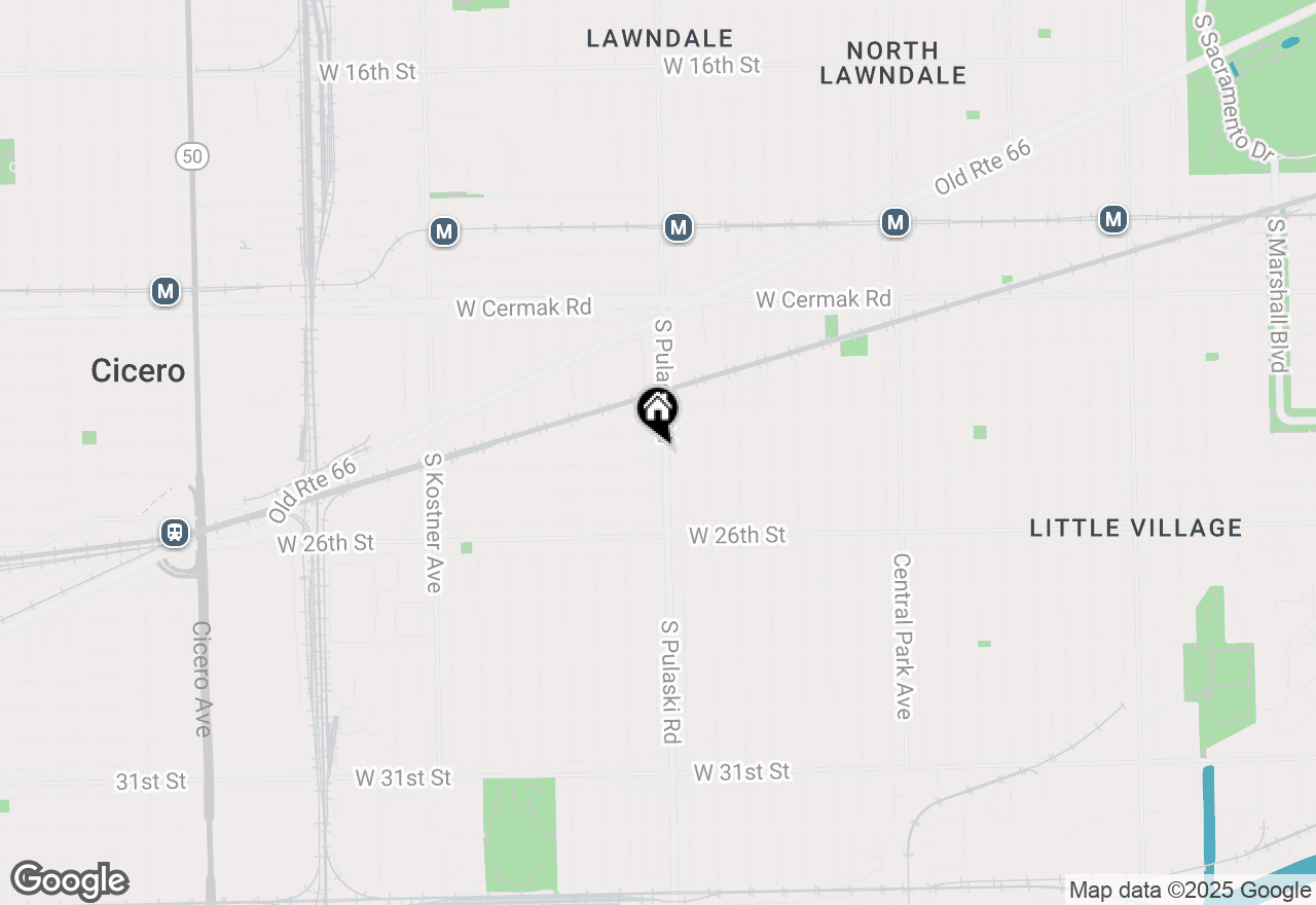 Map of 2434 S Pulaski Road, Chicago, IL 60623