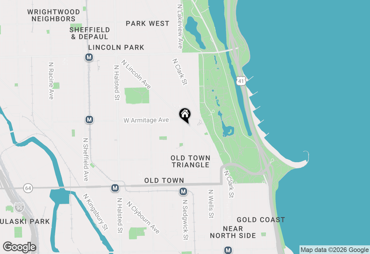 Map of 1933 N Sedgwick Street #2, Chicago, IL 60614