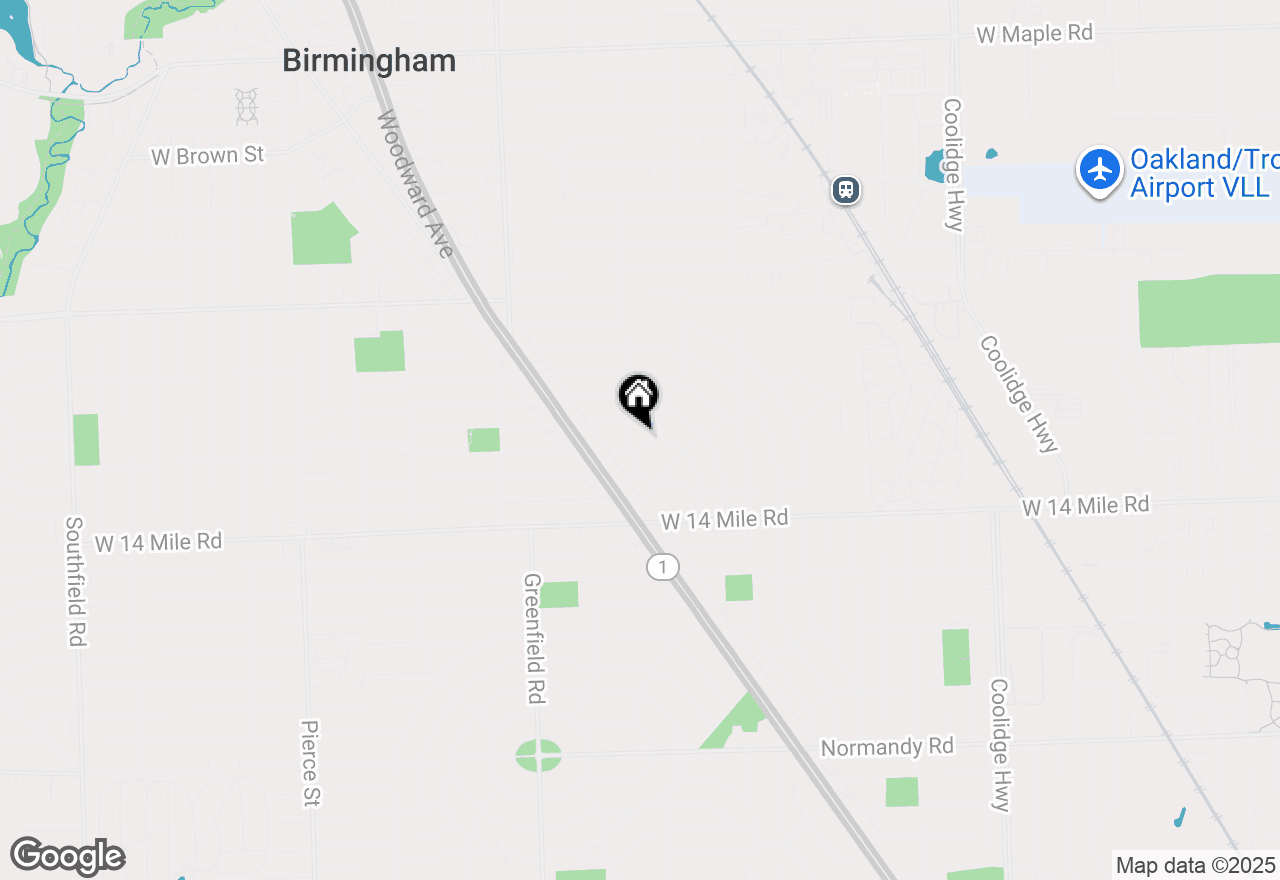 Map of 1652 Taunton Road, Birmingham, MI 48009
