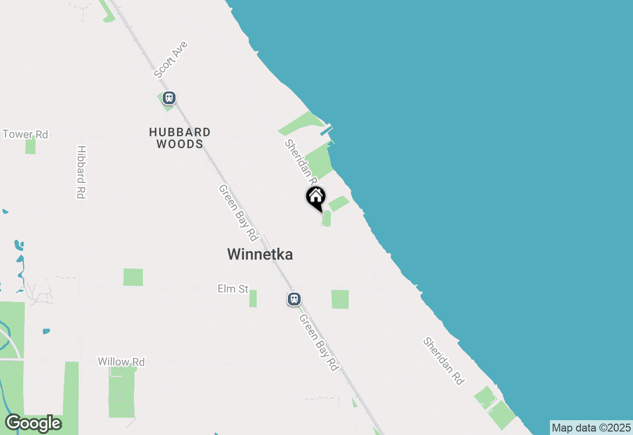 Map of 704 Park Lane, Winnetka, IL 60093