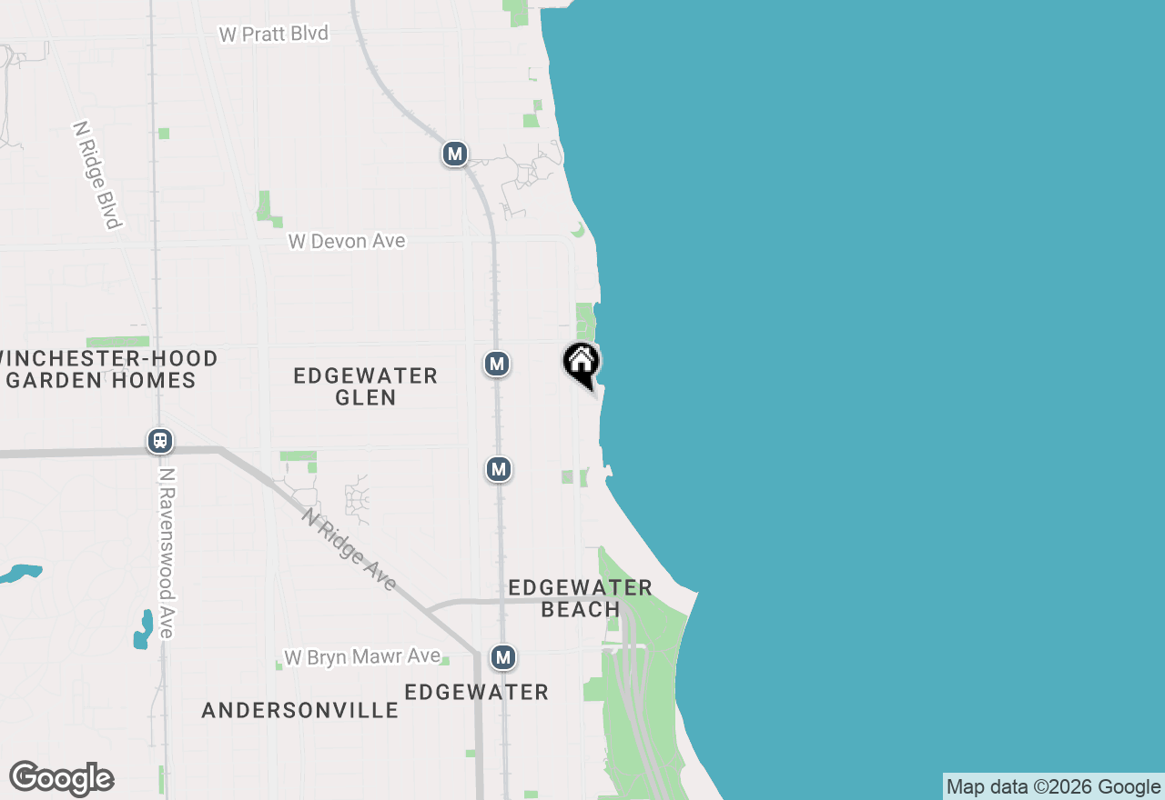 Map of 6101 N Sheridan Road #1F, Chicago, IL 60660