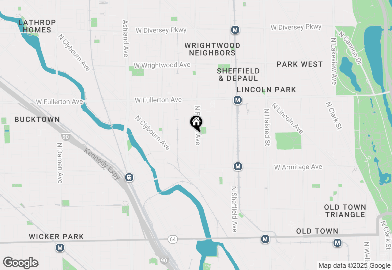 Map of 1205 W Webster Avenue #3W, Chicago, IL 60614