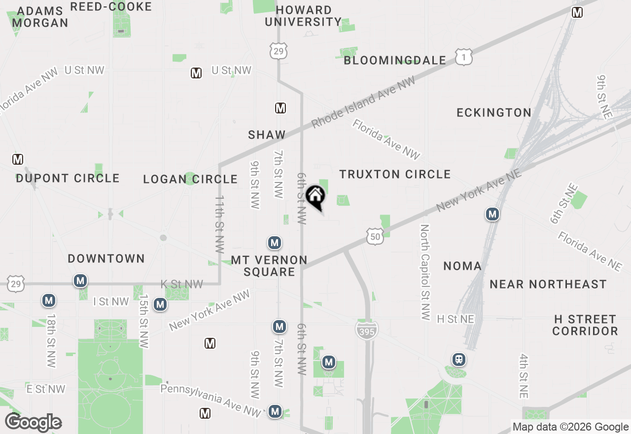 Map of 1243 5th Street Nw, Washington, DC 20001