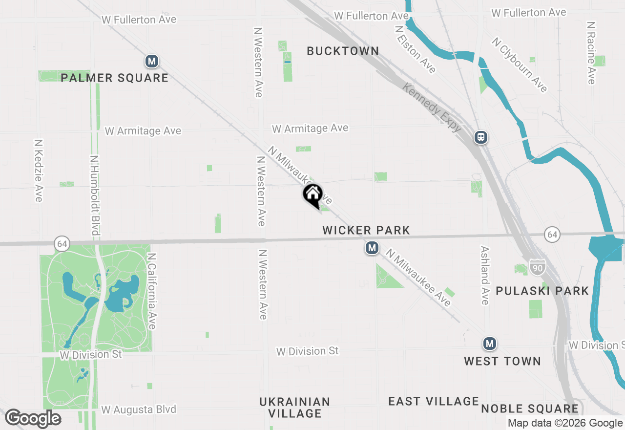 Map of 1652 N Leavitt Street, Chicago, IL 60647