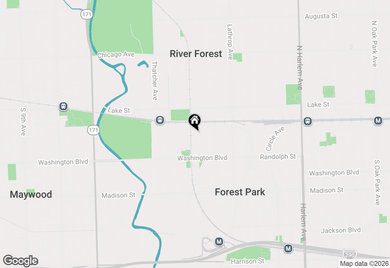 Map of 322 Park Avenue, River Forest, IL 60305