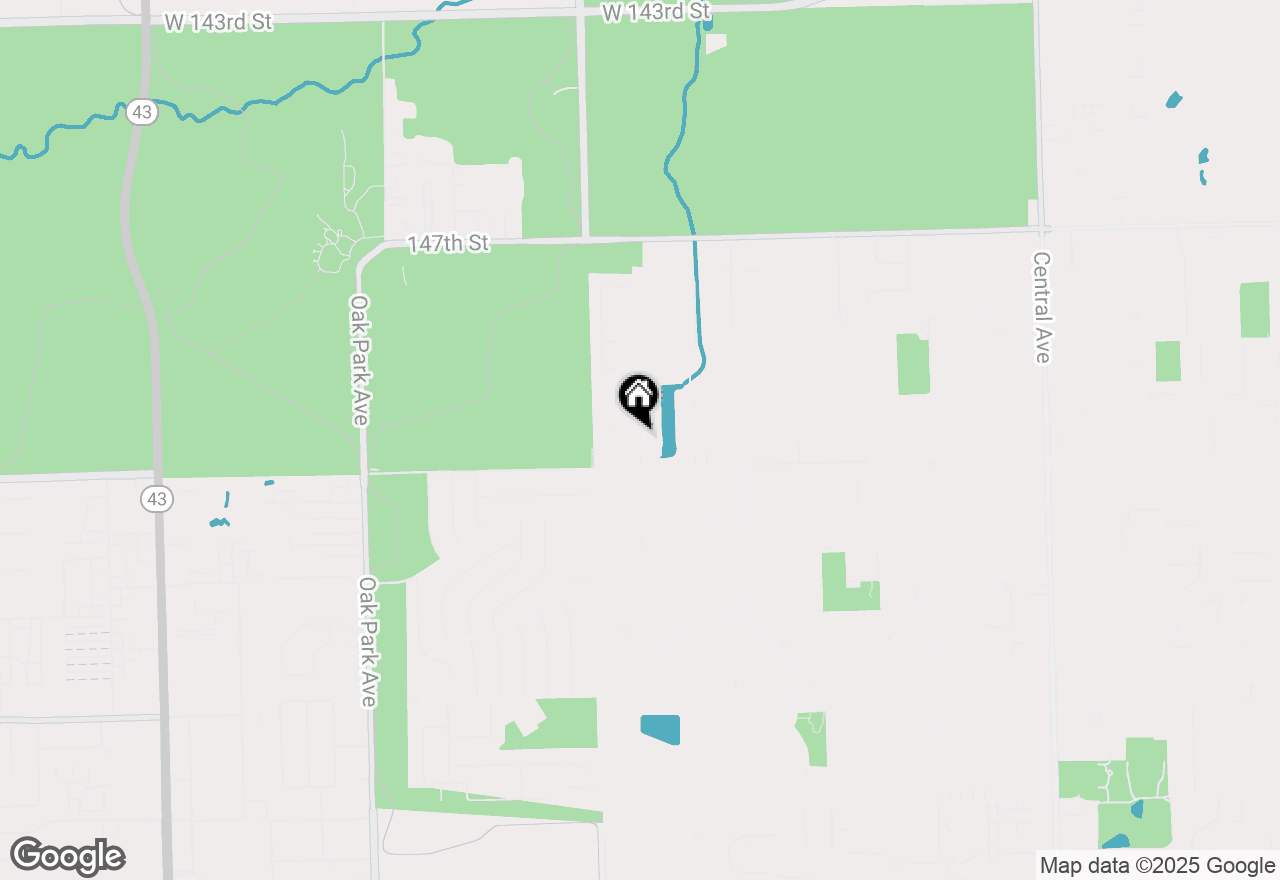 Map of 15038 Landings Lane, Oak Forest, IL 60452