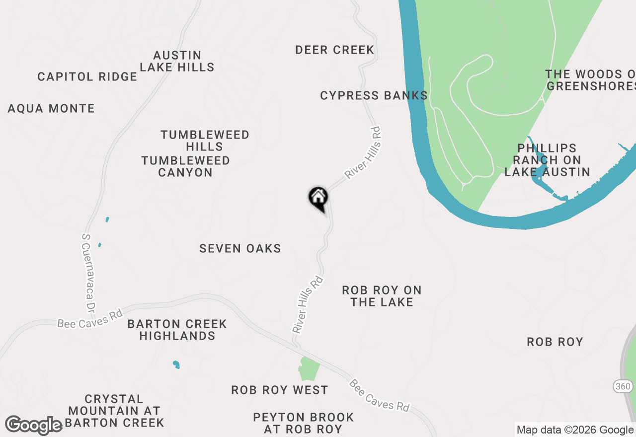 Map of 604 N River Hills Rd, Austin, TX 78733
