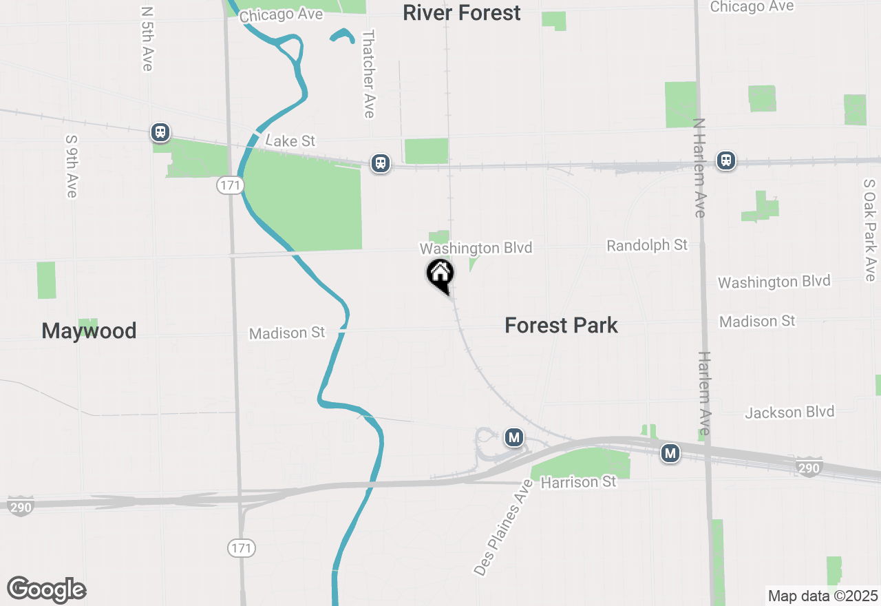 Map of 37 Forest Avenue, River Forest, IL 60305