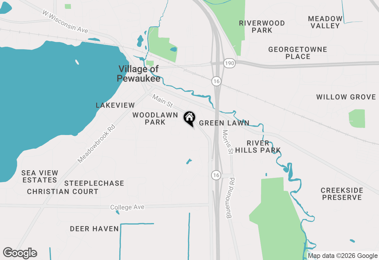 Map of 531 Lookout Dr, Pewaukee, WI 53072