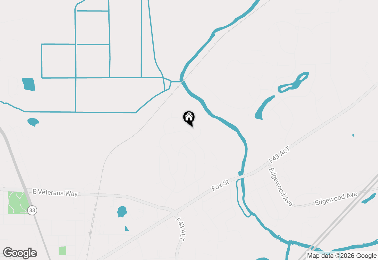 Map of 1263 River Park Cir W, Mukwonago, WI 53149
