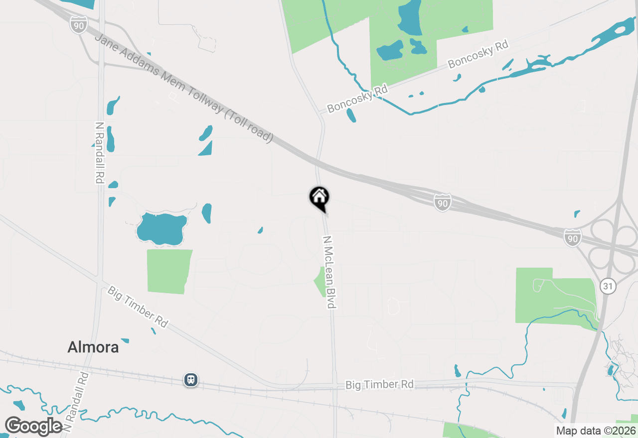 Map of 25 Devonshire Circle, Elgin, IL 60123