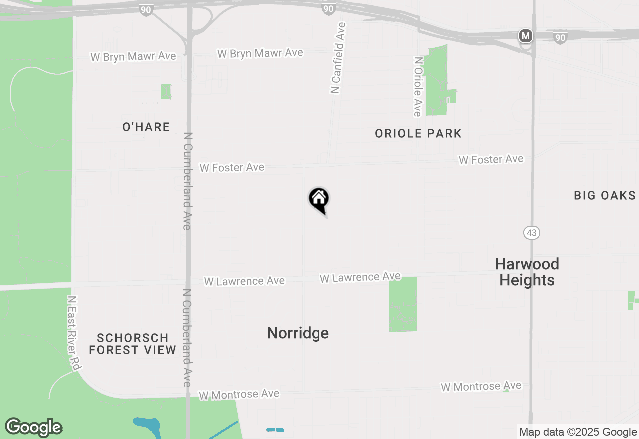Map of 7961 W Argyle Street, Norridge, IL 60706