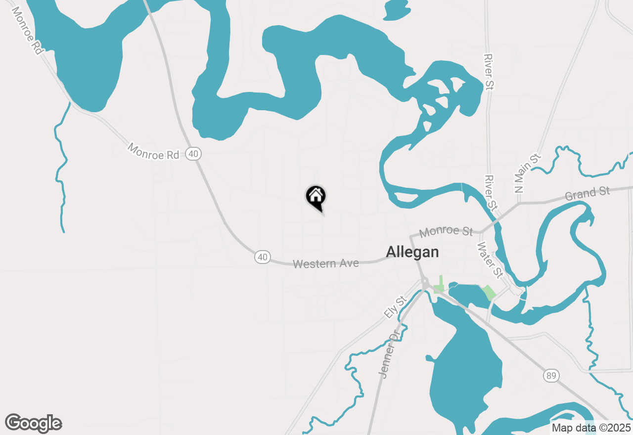 Map of 108 Hudson Street, Allegan, MI 49010