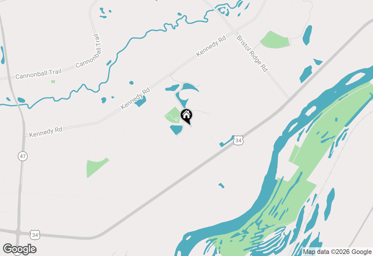 Map of 1437 Crimson Lane, Yorkville, IL 60560