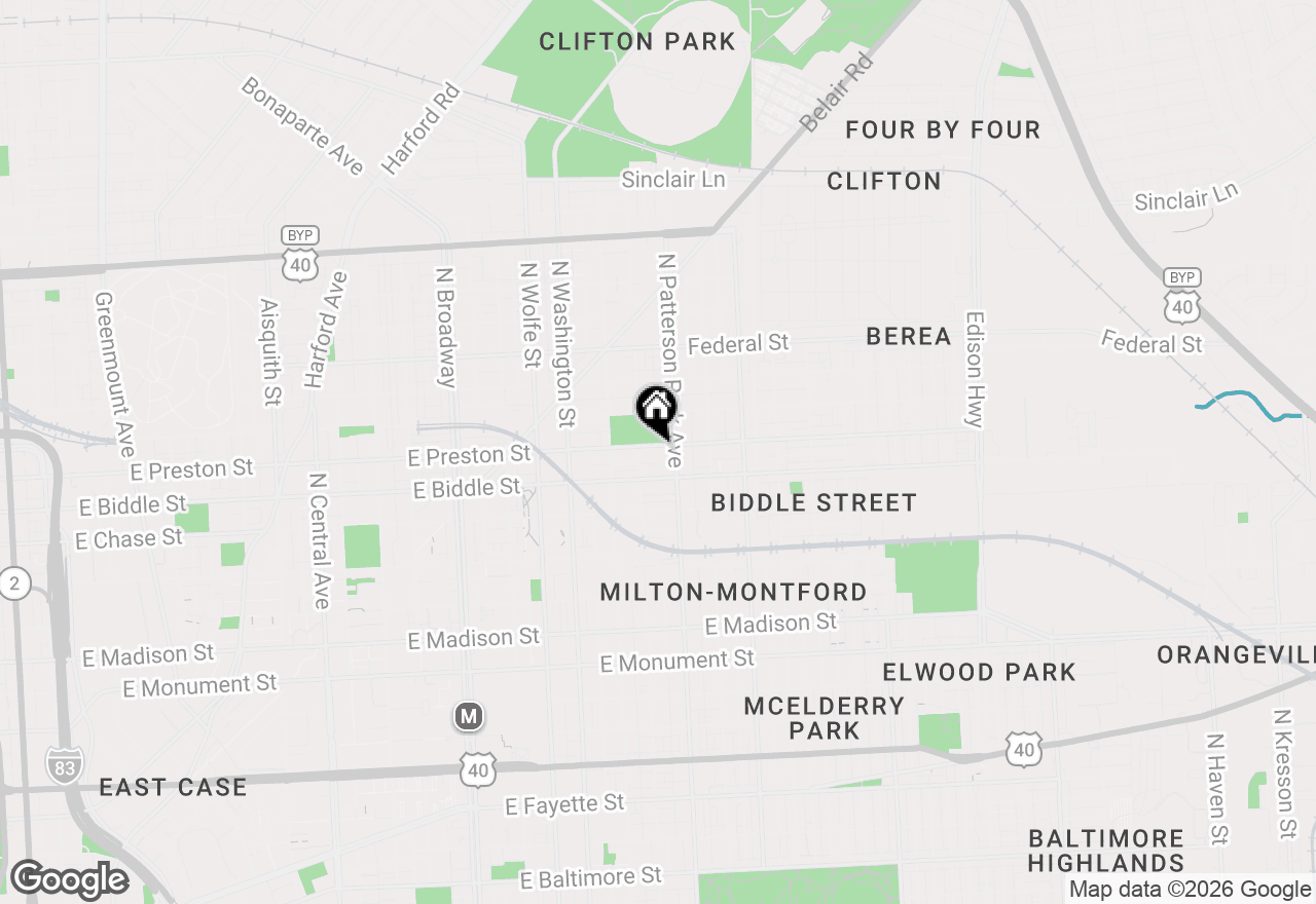 Map of 2225 E Preston Street, Baltimore, MD 21213