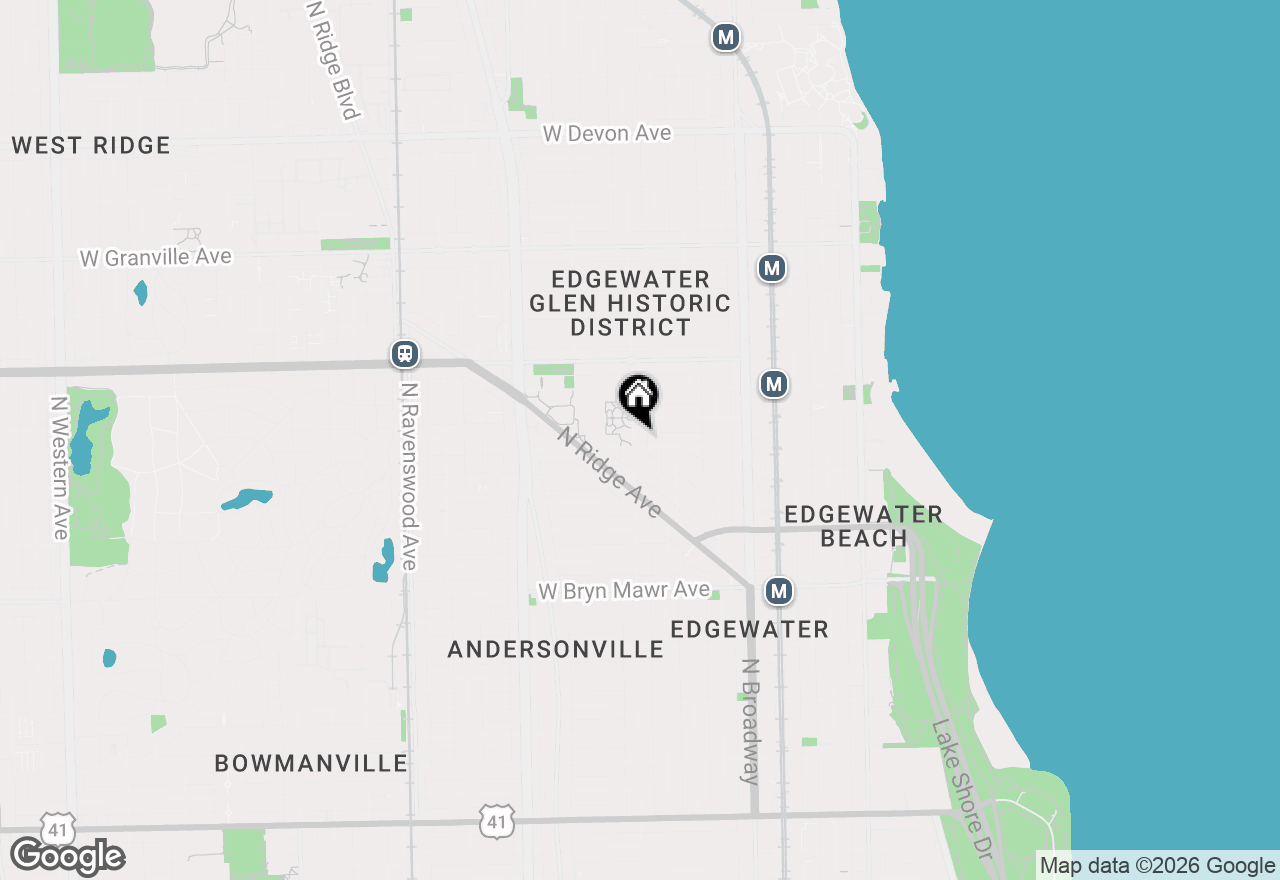 Map of 5859 N Glenwood Avenue #G, Chicago, IL 60660