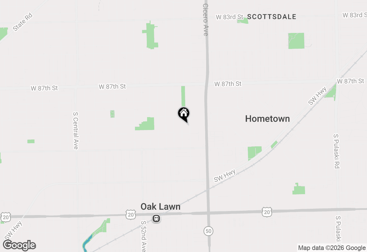 Map of 8925 S 49th Court, Oak Lawn, IL 60453