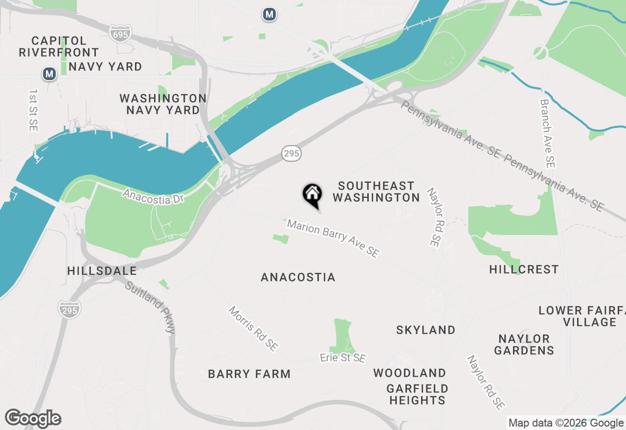 Map of 1621 T Street Se #8, Washington, DC 20020