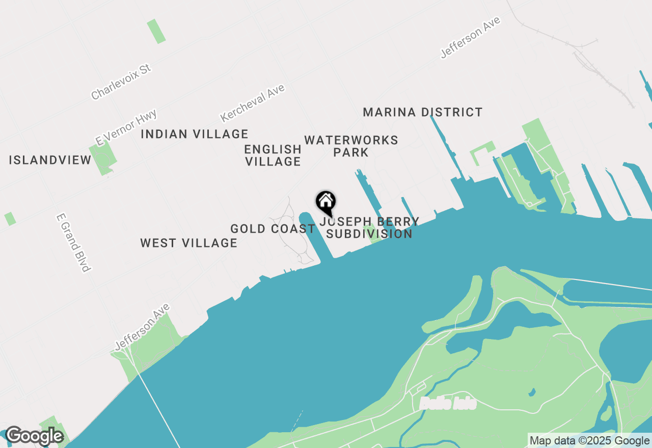 Map of 8900 E Jefferson Avenue #1431, Detroit, MI 48214