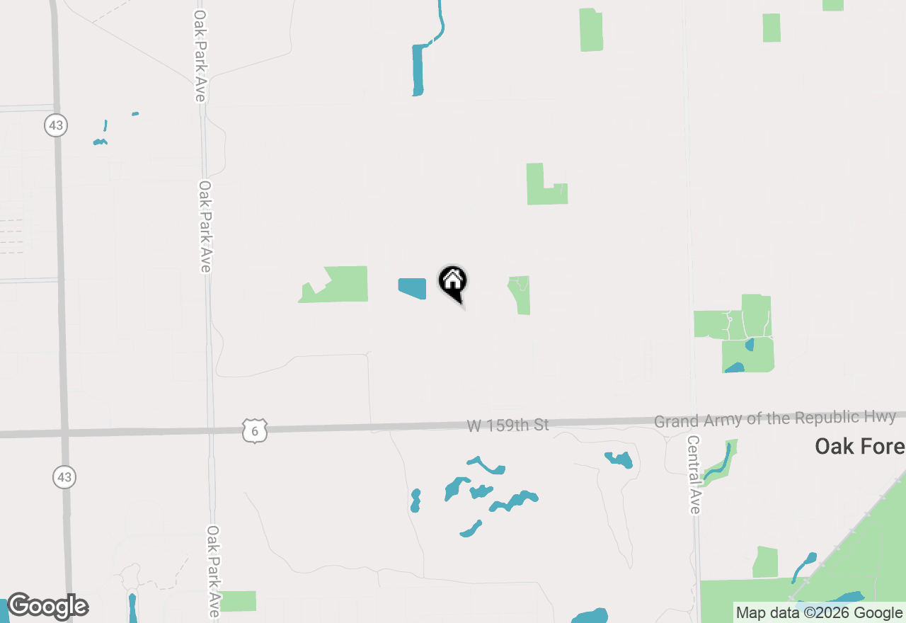 Map of 15606 Vista Drive, Oak Forest, IL 60452