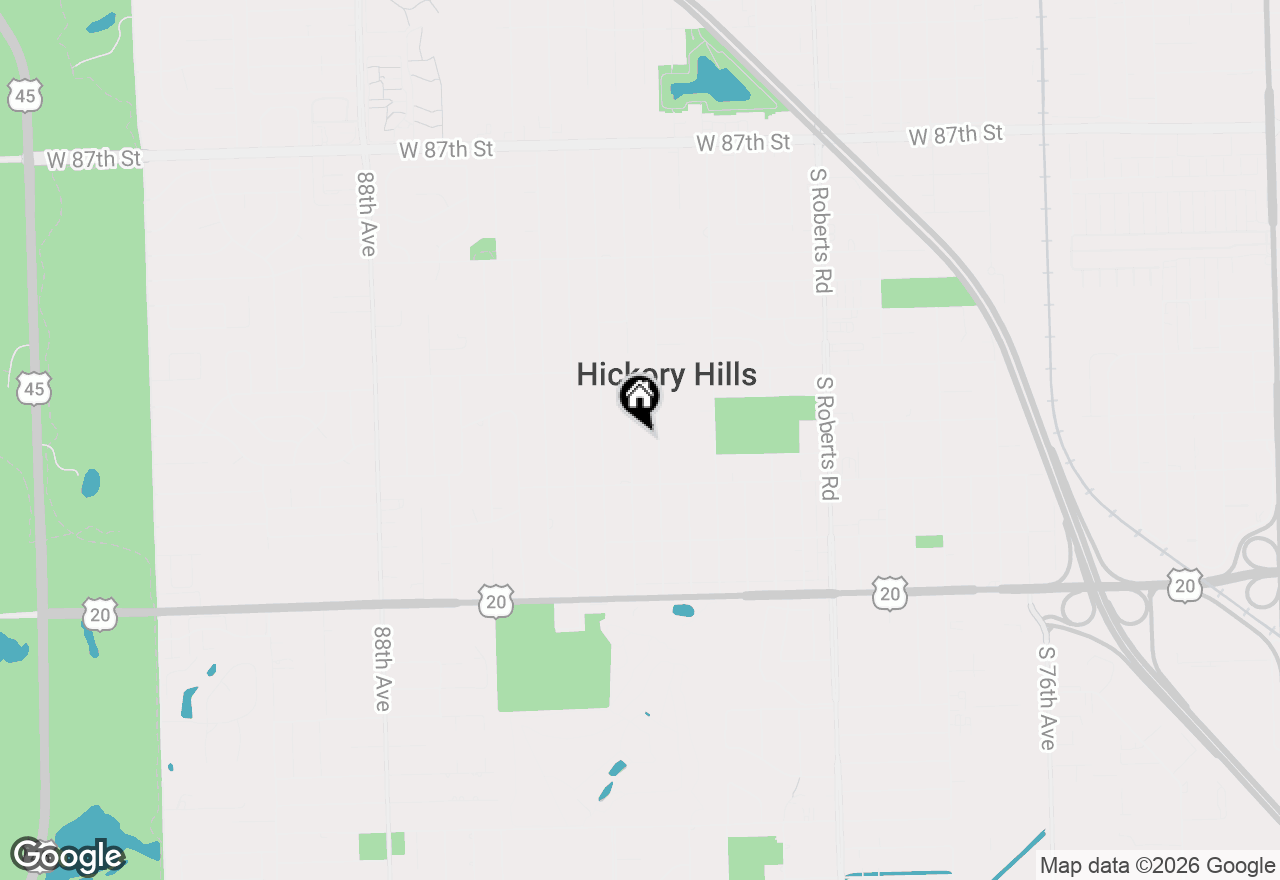 Map of 9213 S 83rd Court, Hickory Hills, IL 60457