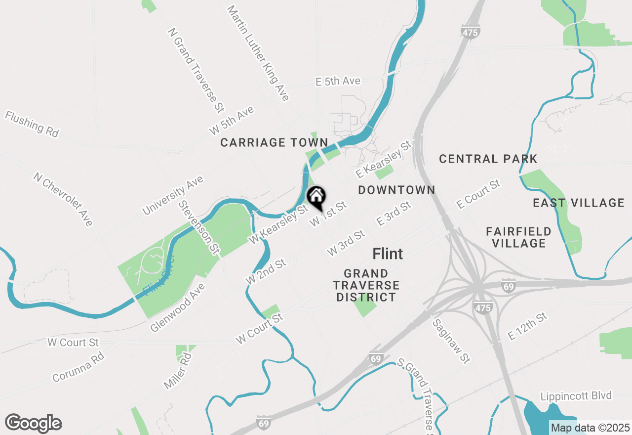 Map of 444 Church Street, Flint, MI 48502