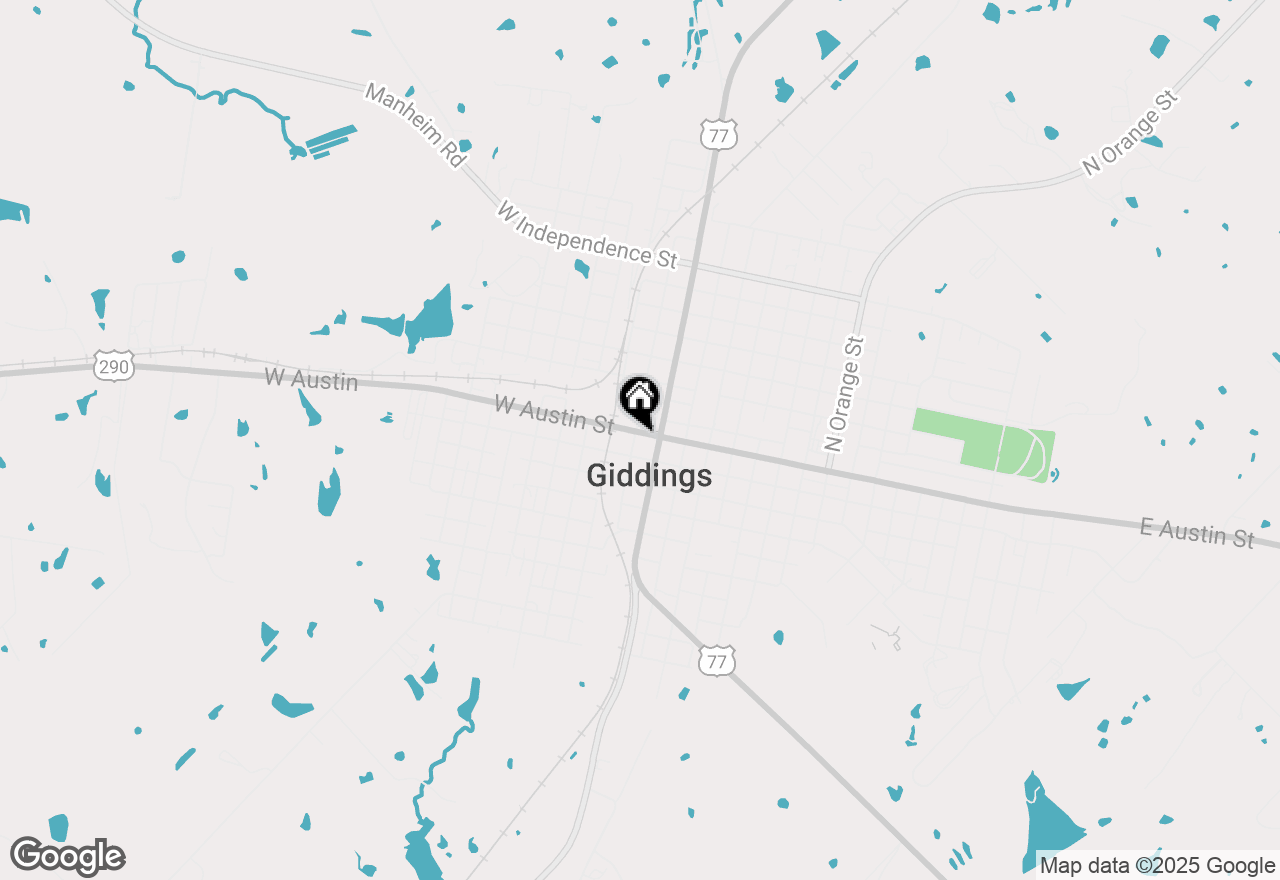 Map of 184 W Austin St, Giddings, TX 78942