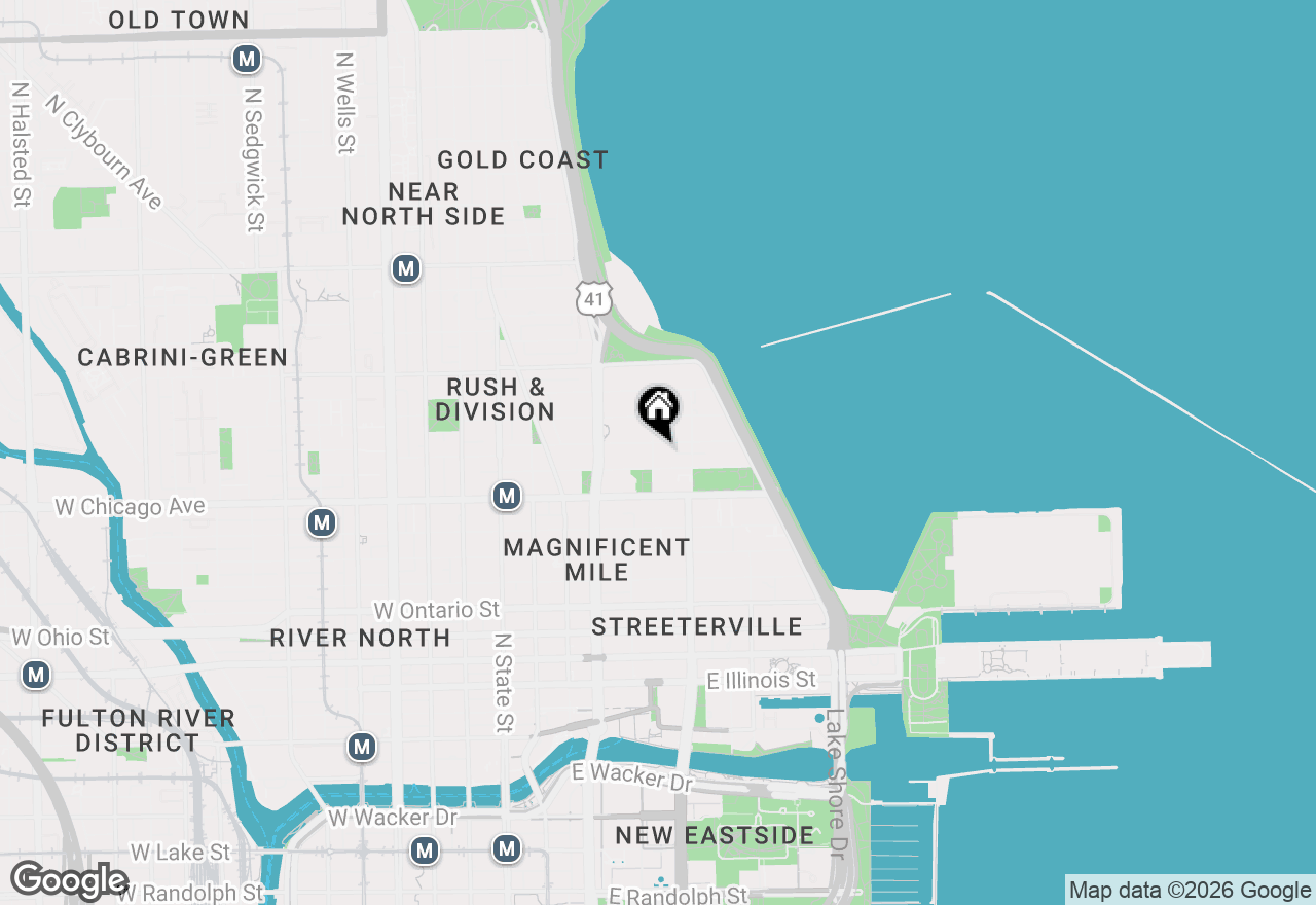 Map of 201 E Chestnut Street #19E, Chicago, IL 60611