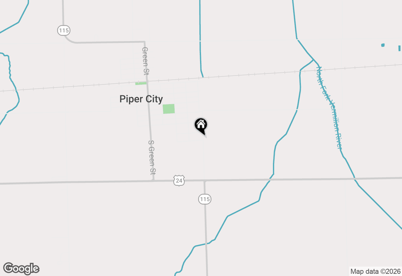 Map of 321 E Elm Street, Piper City, IL 60959