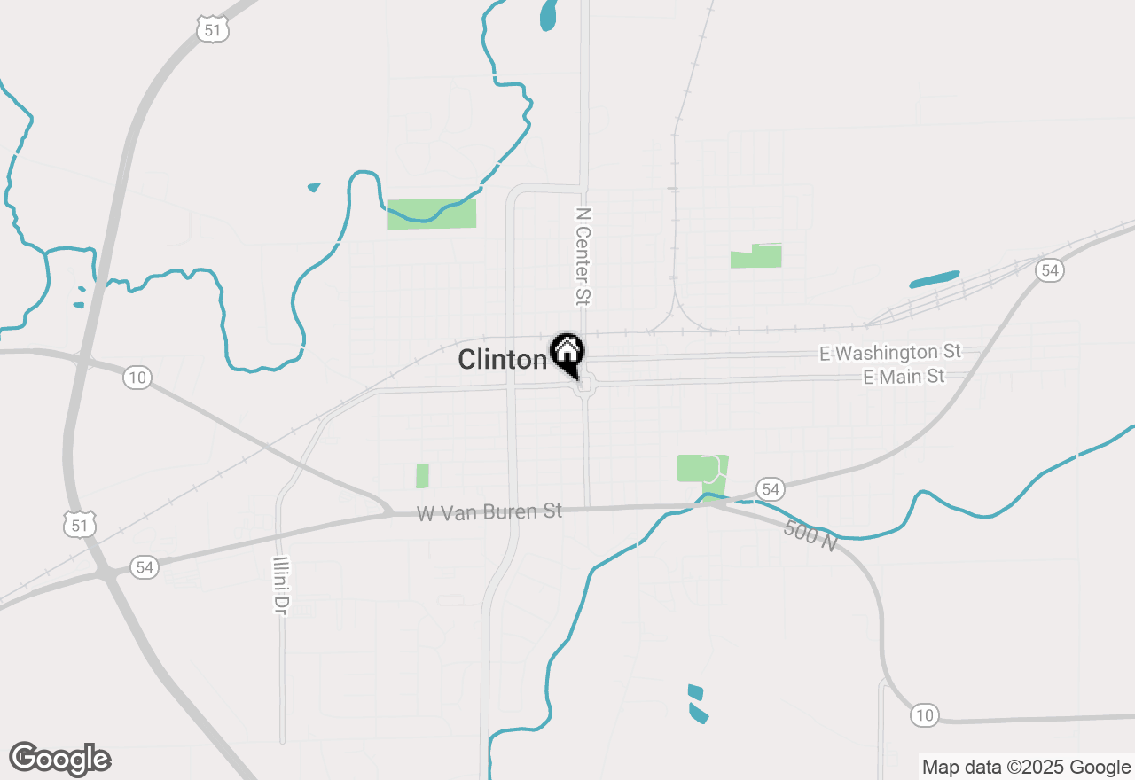 Map of 505 W Side Square, Clinton, IL 61727