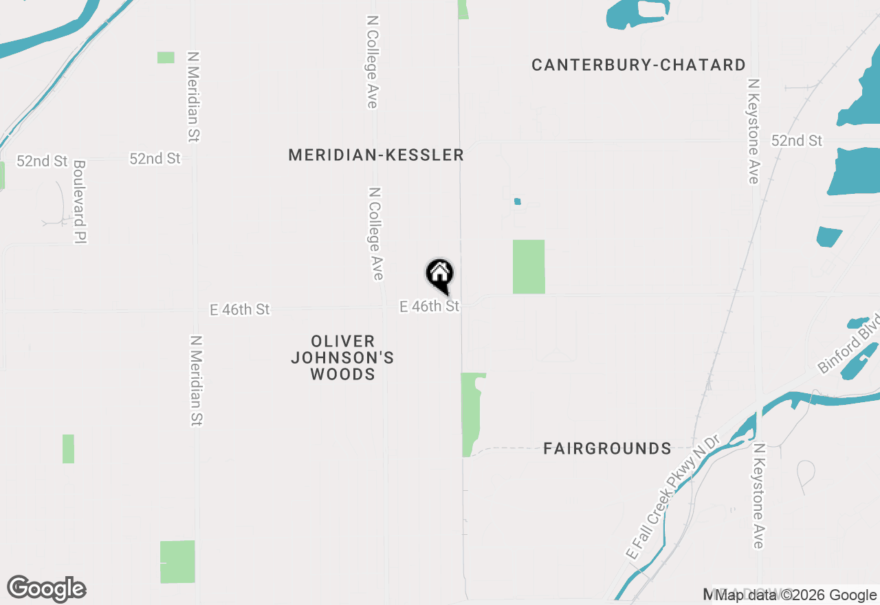 Map of 918 E 46th Street, Indianapolis, IN 46205