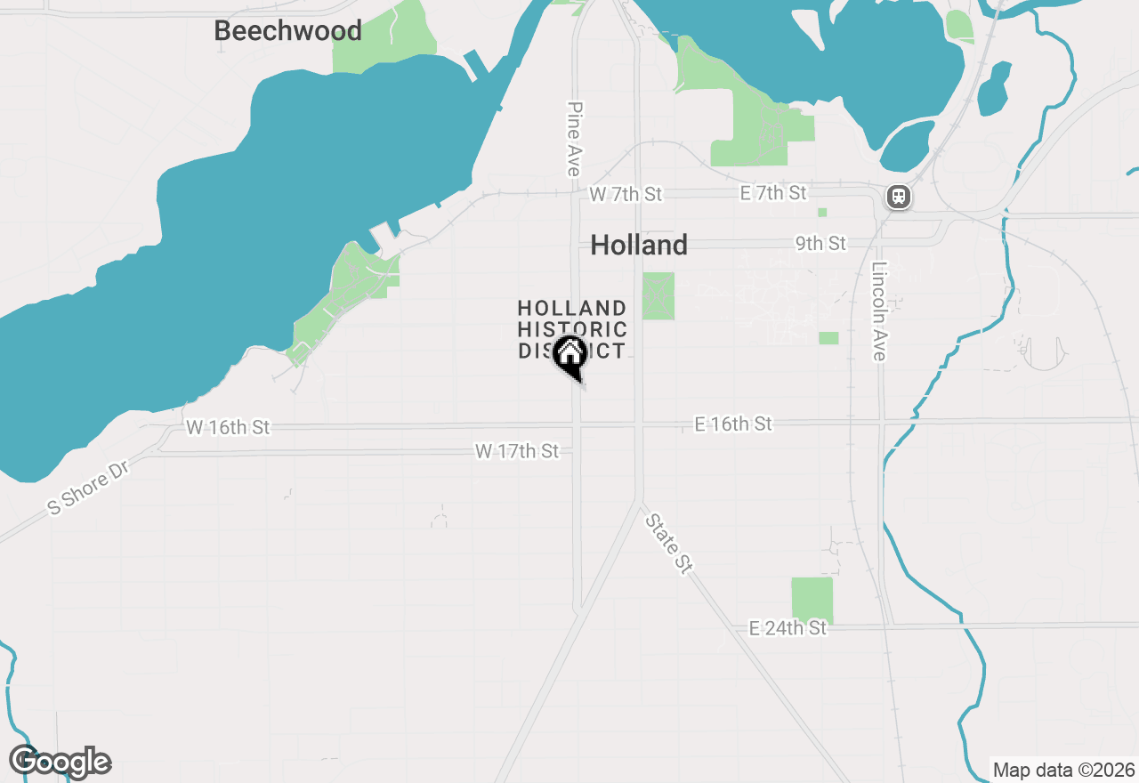 Map of 356 Pine Avenue, Holland, MI 49423