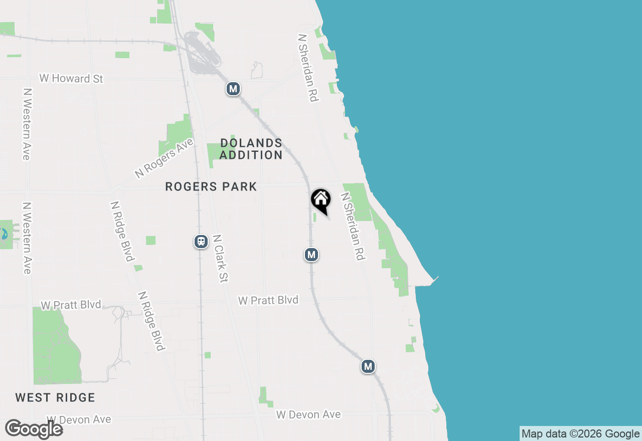 Map of 1364 W Greenleaf Avenue #1S, Chicago, IL 60626