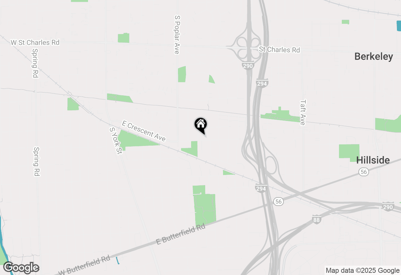 Map of 615 S Fern Avenue, Elmhurst, IL 60126